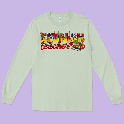 Spanish Teacher Long Sleeve Tee Designed By Texasbilliewilder