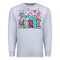 Heather Grey proud nurse Premium Sweatshirt - BundleAndBundleShop