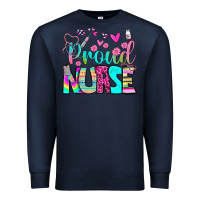 Navy proud nurse Premium Sweatshirt - BundleAndBundleShop