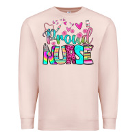 Pale Pink proud nurse Premium Sweatshirt - BundleAndBundleShop