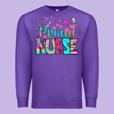 Proud Nurse Premium Sweatshirt Designed By Bundleandbundleshop