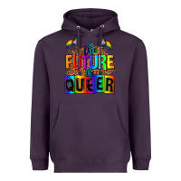 Plum the fuuture is queer Heavyweight Hoodie - AdoDesignShop