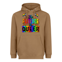 Toasted Coconut the fuuture is queer Heavyweight Hoodie - AdoDesignShop