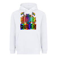 White the fuuture is queer Heavyweight Hoodie - AdoDesignShop