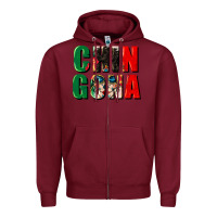 Burgundy chingona Zipper Hoodie - CTS Tumbler Store