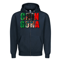 Navy chingona Zipper Hoodie - CTS Tumbler Store