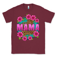 Burgundy mama leopard background Classic Tee - texasbilliewilder