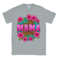 Heather Grey mama leopard background Classic Tee - texasbilliewilder