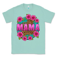 Seafoam mama leopard background Classic Tee - texasbilliewilder