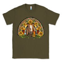 Army Green Western Leopard Sunflower Goat Rainbow Classic Tee - BarkalooDesign