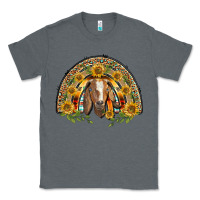 Charcoal Heather Western Leopard Sunflower Goat Rainbow Classic Tee - BarkalooDesign