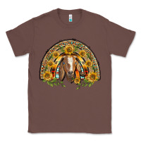 Chestnut Western Leopard Sunflower Goat Rainbow Classic Tee - BarkalooDesign