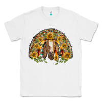 White Western Leopard Sunflower Goat Rainbow Classic Tee - BarkalooDesign