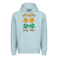 Blue Mist lucky vibes st. patrick's day Premium Hoodie - MaliasSmallBusiness