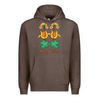 Coffee lucky vibes st. patrick's day Premium Hoodie - MaliasSmallBusiness