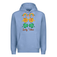Colony Blue lucky vibes st. patrick's day Premium Hoodie - MaliasSmallBusiness
