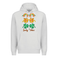 Dove Grey lucky vibes st. patrick's day Premium Hoodie - MaliasSmallBusiness