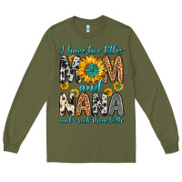 Army Green i have two titles mom and nana and i rock them bot Long Sleeve Tee - Zillion Design Studio