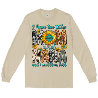 Mushroom i have two titles mom and nana and i rock them bot Long Sleeve Tee - Zillion Design Studio