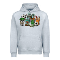 Heather Grey soccer coffee cups Urban Hoodie - NancyCooperArtShop