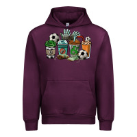 Mauve Wine soccer coffee cups Urban Hoodie - NancyCooperArtShop