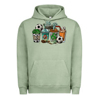 Pigment Oil Green soccer coffee cups Urban Hoodie - NancyCooperArtShop