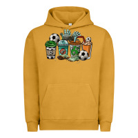 Pigment Peanut Butter soccer coffee cups Urban Hoodie - NancyCooperArtShop