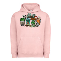 Pigment Salmon soccer coffee cups Urban Hoodie - NancyCooperArtShop