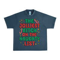 Midnight Navy the jolliest bitch on the naughty list Urban Heavy Tee - MaliasSmallBusiness