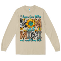 Mushroom i have two titles mom and mimi and i rock them bot Long Sleeve Tee - Zillion Design Studio
