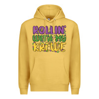 Antique Gold rollin with my krewe Premium Hoodie - MaliasSmallBusiness