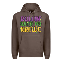 Coffee rollin with my krewe Premium Hoodie - MaliasSmallBusiness