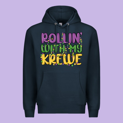 Rollin With My Krewe Premium Hoodie Designed By Maliassmallbusiness