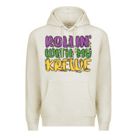 Oatmeal Heather rollin with my krewe Premium Hoodie - MaliasSmallBusiness