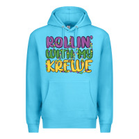 Ocean Blue rollin with my krewe Premium Hoodie - MaliasSmallBusiness