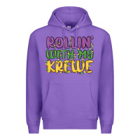Purple rollin with my krewe Premium Hoodie - MaliasSmallBusiness