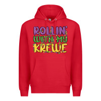 Red rollin with my krewe Premium Hoodie - MaliasSmallBusiness