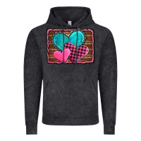 Vintage Black valentine's day hearts turquoise heart Vintage Hoodie - AdoDesignShop