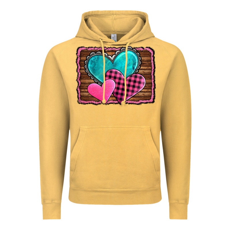 Valentine's Day Hearts Turquoise Heart Vintage Hoodie by AdoDesignShop | Teevron