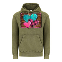 Vintage Olive valentine's day hearts turquoise heart Vintage Hoodie - AdoDesignShop