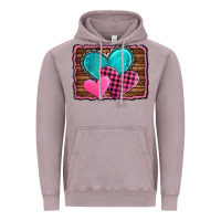Vintage Zinc valentine's day hearts turquoise heart Vintage Hoodie - AdoDesignShop