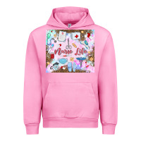 Fuchsia Pink nurse life Urban Hoodie - MaliasSmallBusiness