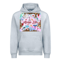 Heather Grey nurse life Urban Hoodie - MaliasSmallBusiness