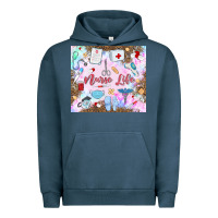 Pigment Midnight Navy nurse life Urban Hoodie - MaliasSmallBusiness
