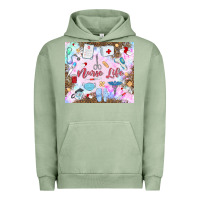 Pigment Oil Green nurse life Urban Hoodie - MaliasSmallBusiness