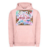 Pigment Salmon nurse life Urban Hoodie - MaliasSmallBusiness