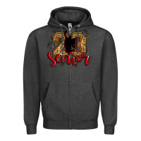 Charcoal Heather senior 2023 Zipper Hoodie - Zillion Design Studio