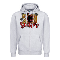 Heather Grey senior 2023 Zipper Hoodie - Zillion Design Studio