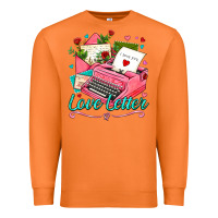 Carrot love letter with typewriter Premium Sweatshirt - AdoDesignShop