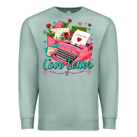 Seafoam love letter with typewriter Premium Sweatshirt - AdoDesignShop